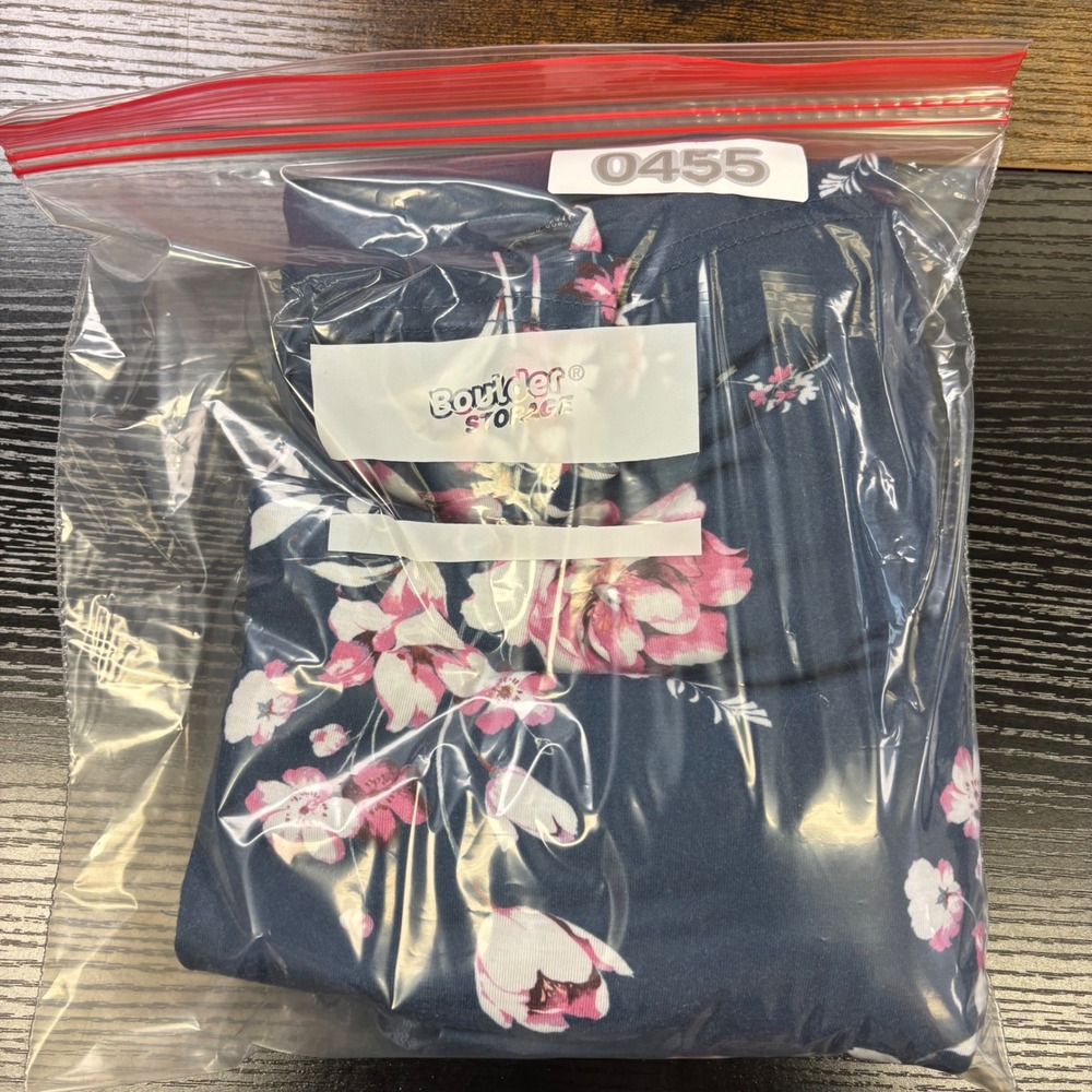 Bloomchic Navy Floral Lace Trim V-Neck Short Sleeve Empire Waist Dress 18-20 - Picture 8 of 8